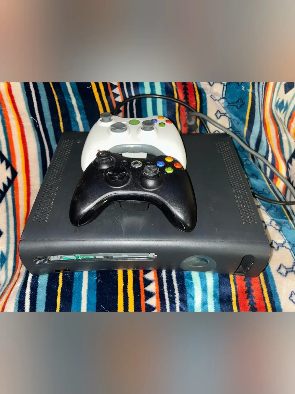 X-Box 360 Console includes Game, Cords & 2 Remotes